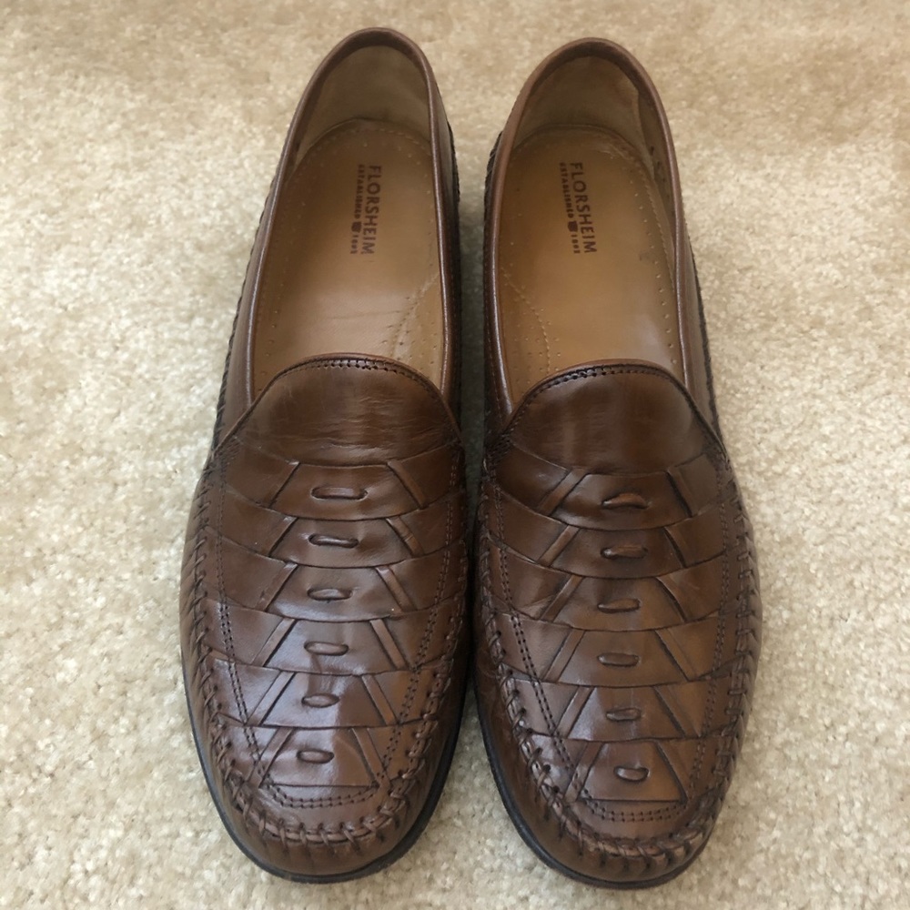 Men's Florsheim Brown Leather Loafers 10 B